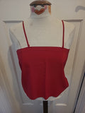 Ladies St Michael Size 12 Red Sleeveless Cami Top