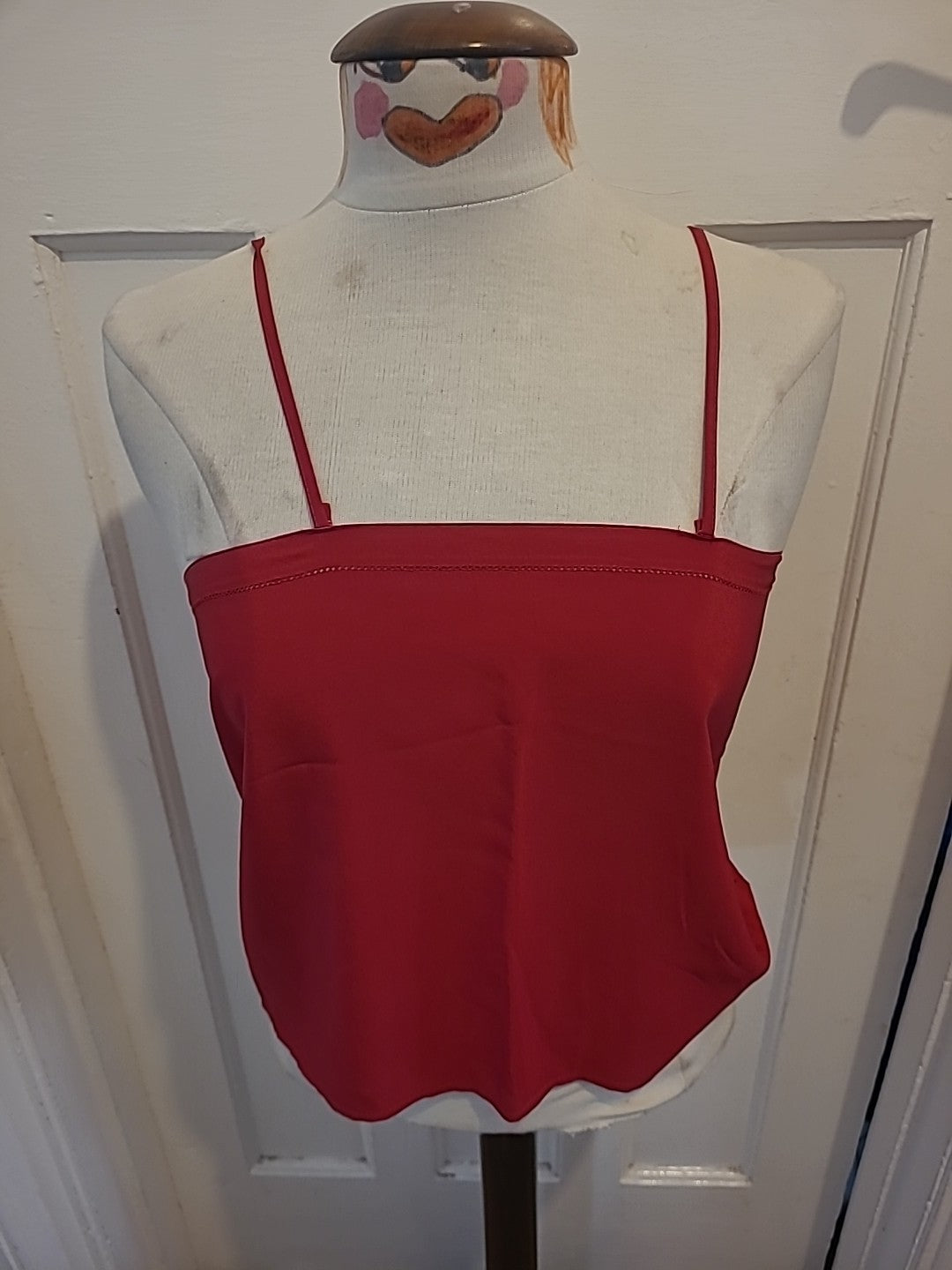 Ladies St Michael Size 12 Red Sleeveless Cami Top