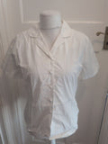 St Micheal 12-14 Medium Shite Buttoned V Neck Shirt