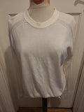Mens Next Size Small White Ribbed Pullover Jumper