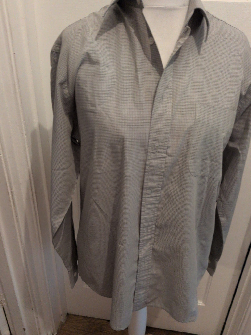 Essentials 16" Sage Green Check Long Sleeve Shirt