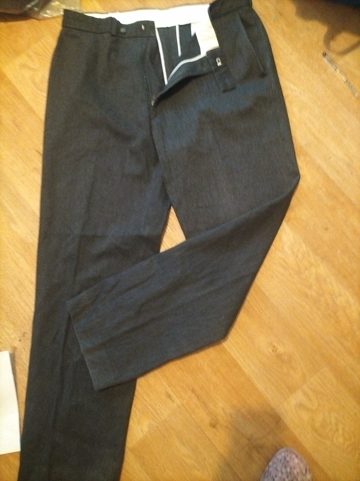 Mens Size 36x31 Dark Grey Formal Trousers