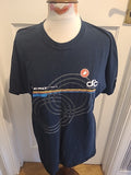 Mens Gildan Size L Black Printed Round Neck Tee