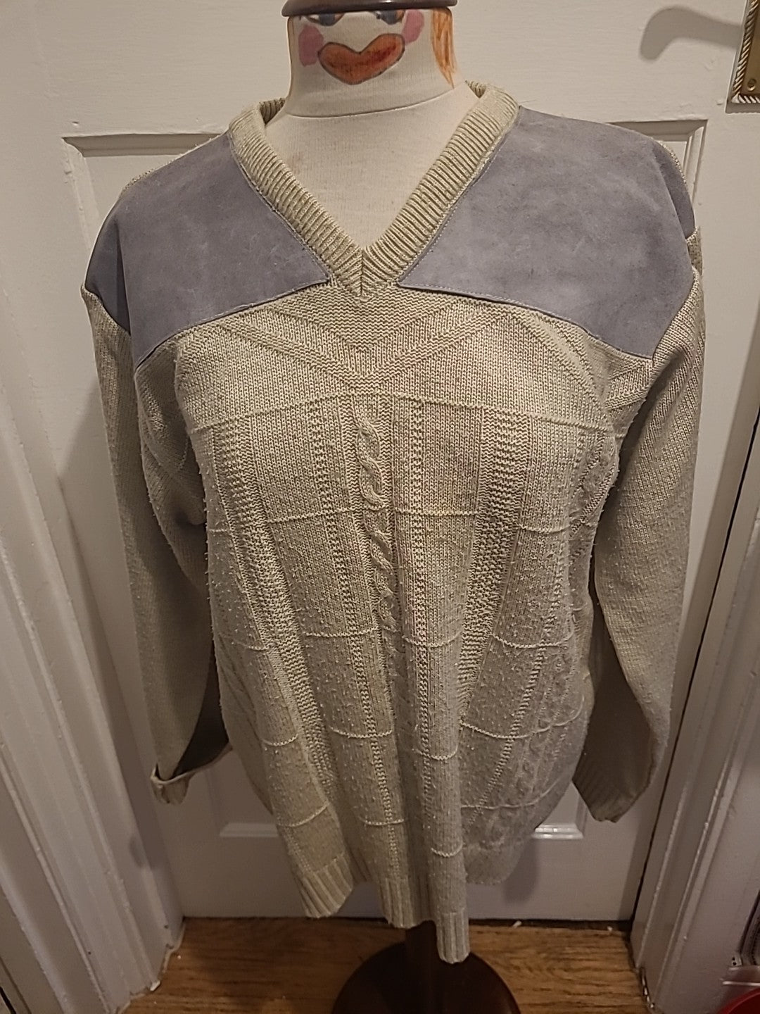 Mens BHS Size Large Natural Colour Jumper Pullover