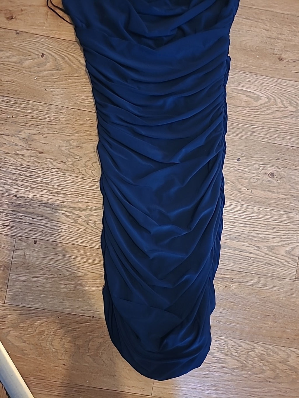 Ladies Terrible Twins Size Medium Navy Sleeveless Ruched Dress