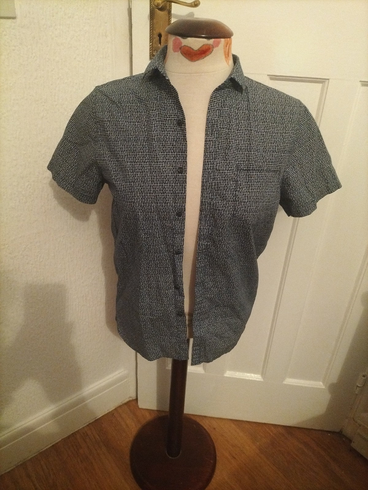 Mens Next 12 Years Navy Brick Short Sleeve