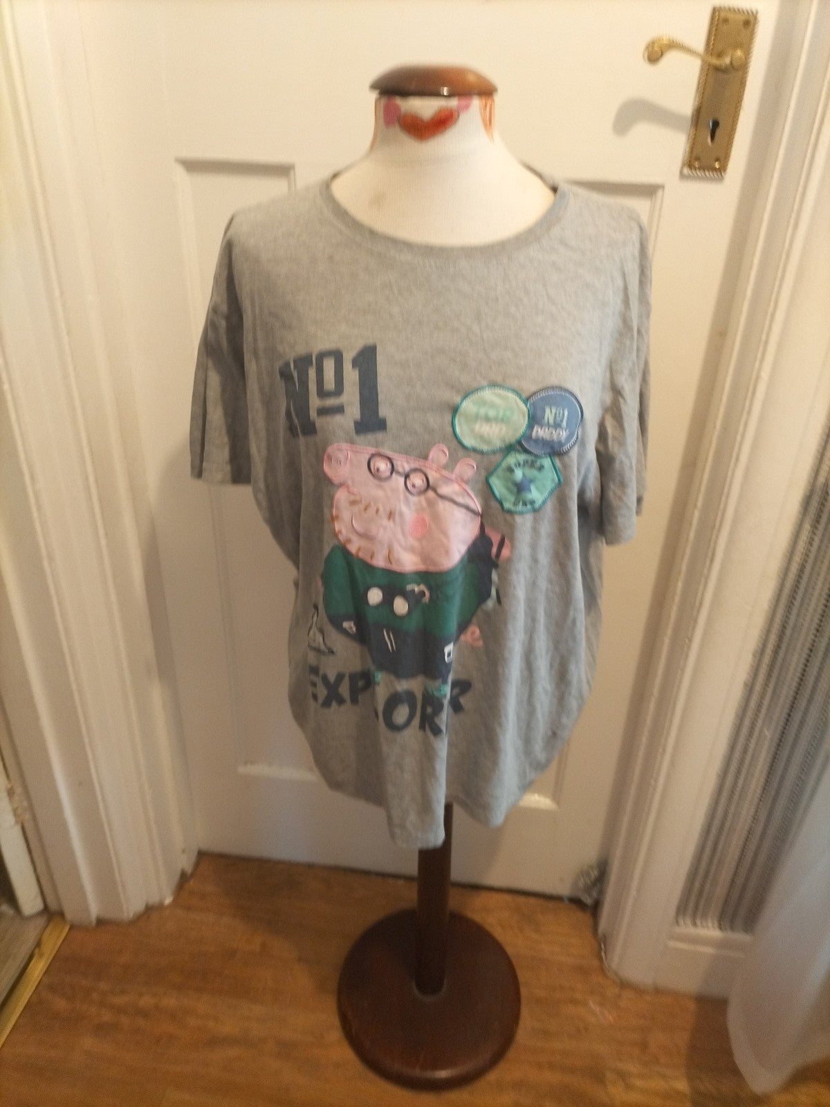 Mens Peppa Pig Size Large No 1 Dad Tshirt