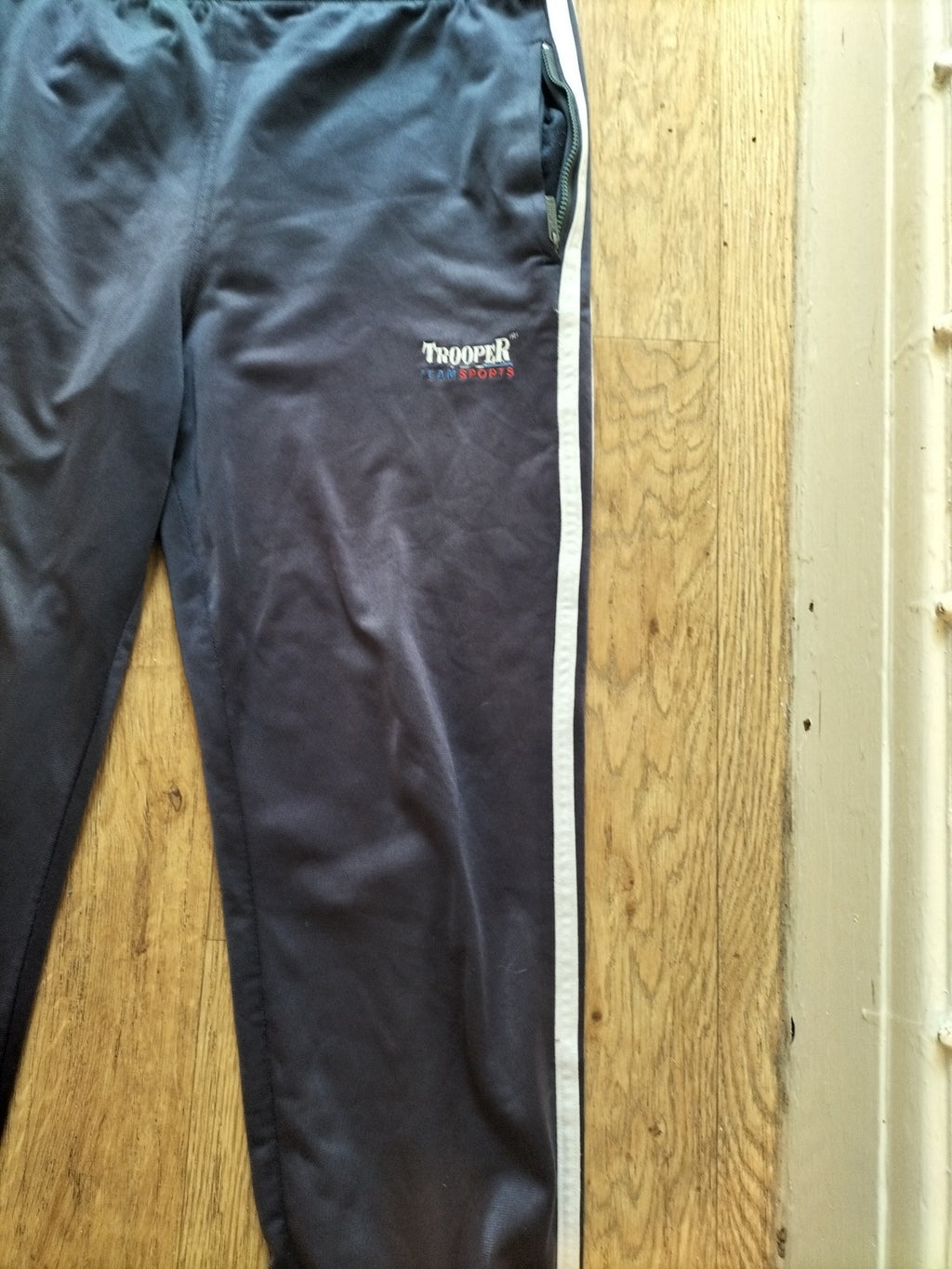 Mens Trooper Size Small Navy Elasticated Jogger Bottoms
