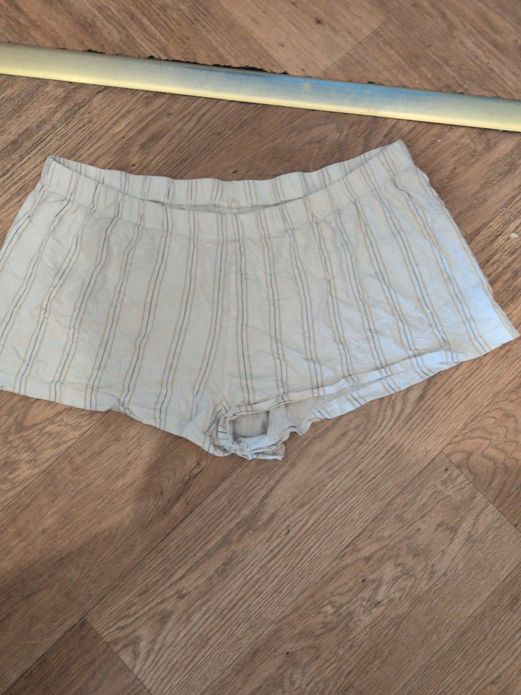 Primark 14-16 White Stripe Elasticated Pyjama Sleep Shorts