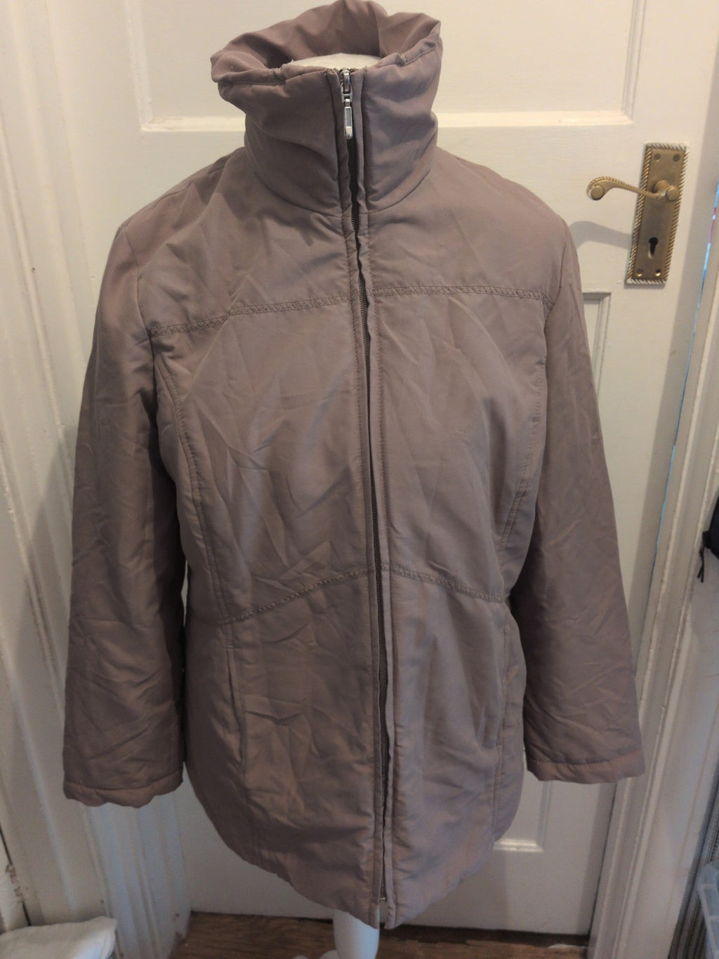 BM Causal 16 Beige/Brown Lined Full Zip Jacket