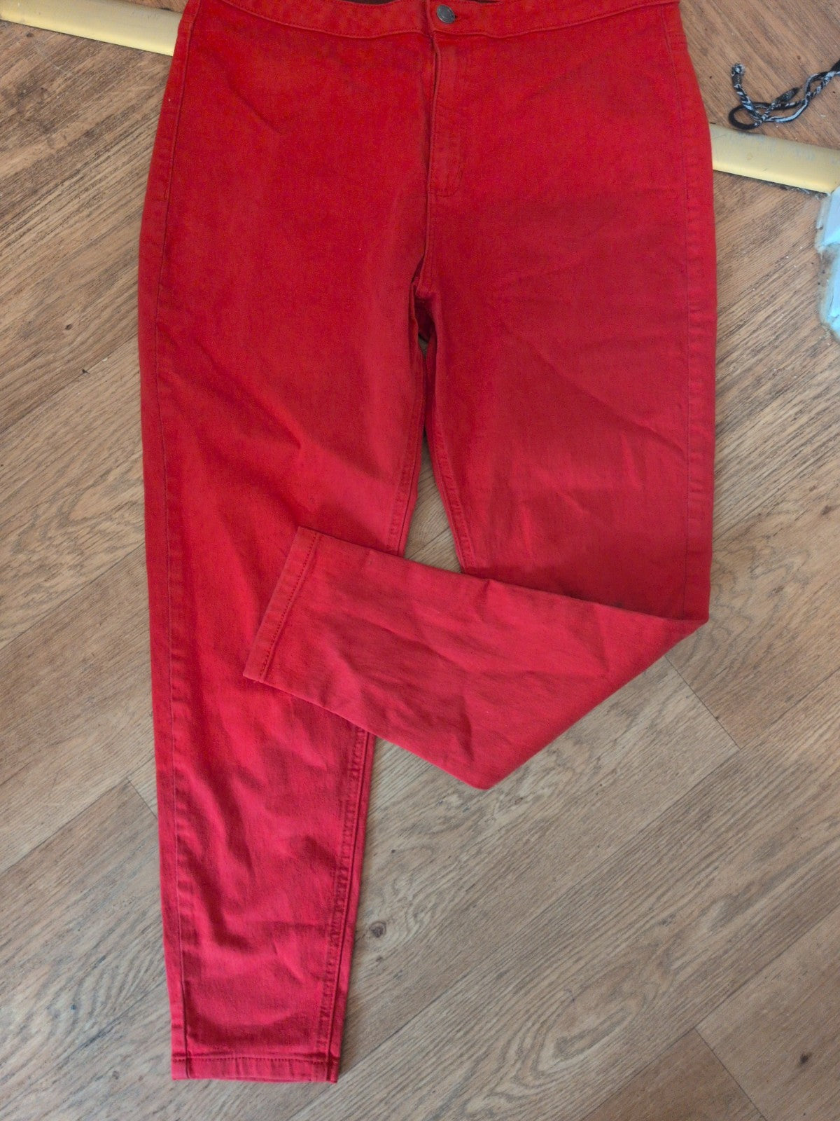 Marks And Spencer 16 Short Red Super Skinny Jegging