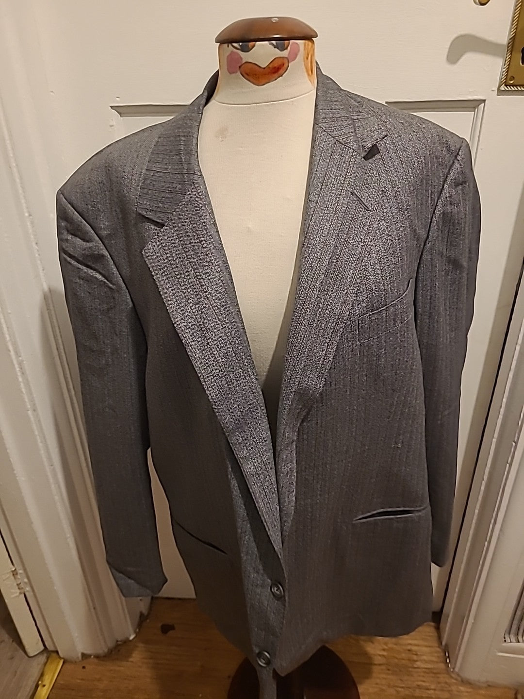 Mens Size XL Grey With Brown Padded Lined Jacket