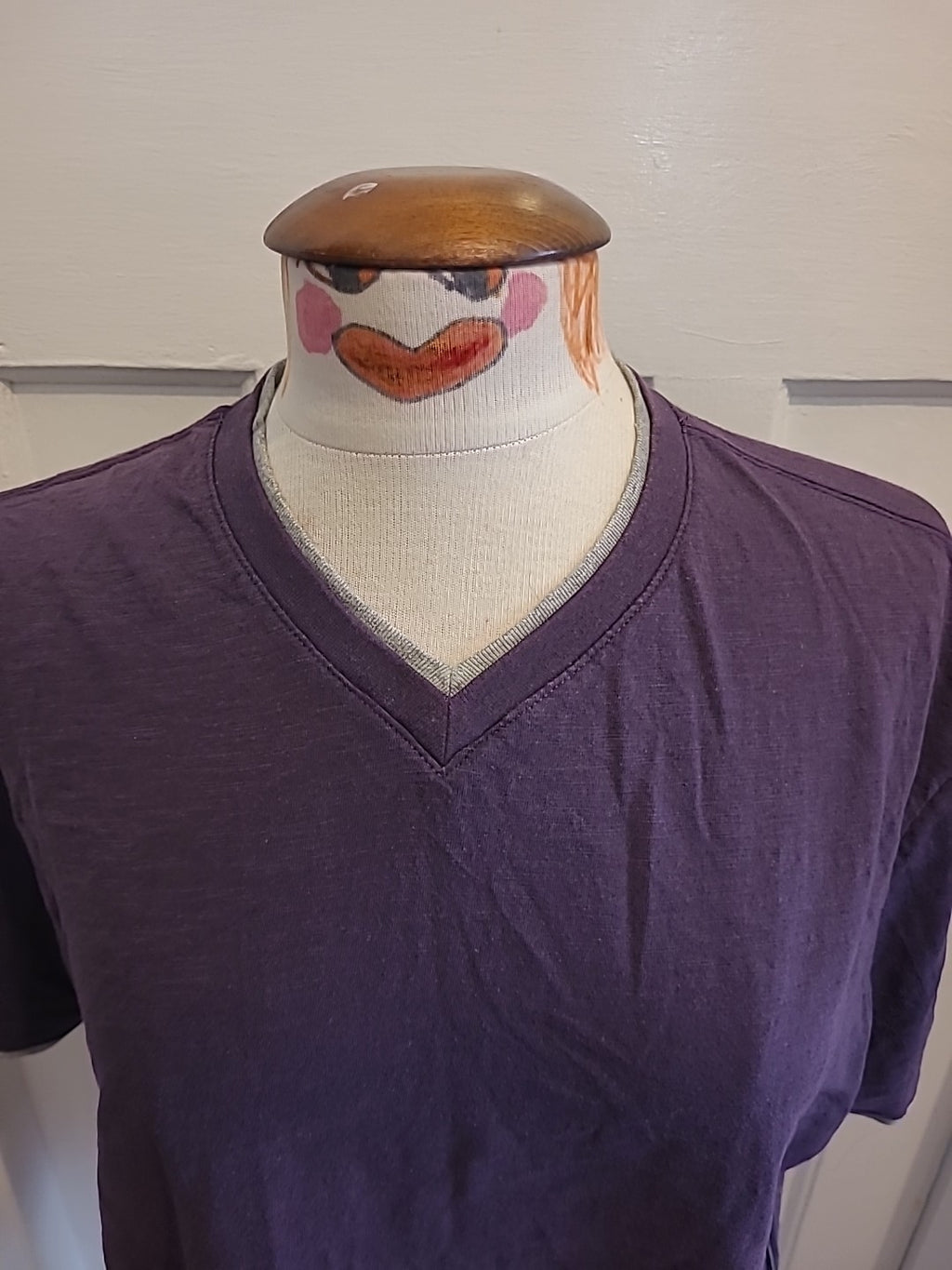 Mens Tu Size Large Purple Short Sleeved Pyjama Top