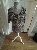 Ladies George Size 12 Leopard Print Blouse