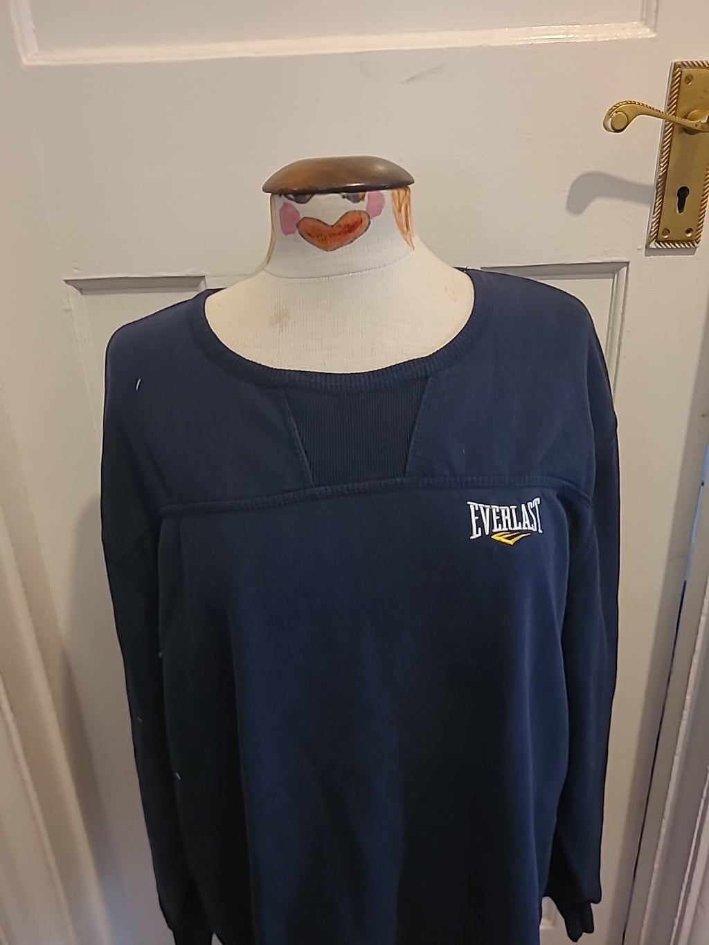 Mens Everlast Size 2XL Navy Long Sleeved Pullover Sweatshirt