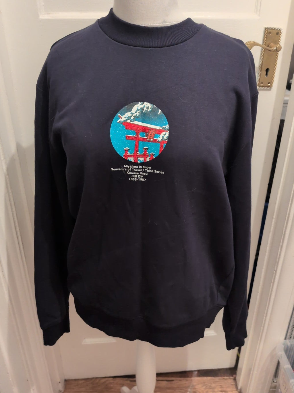 Musee D'art Large Navy Print Jumper Pullover