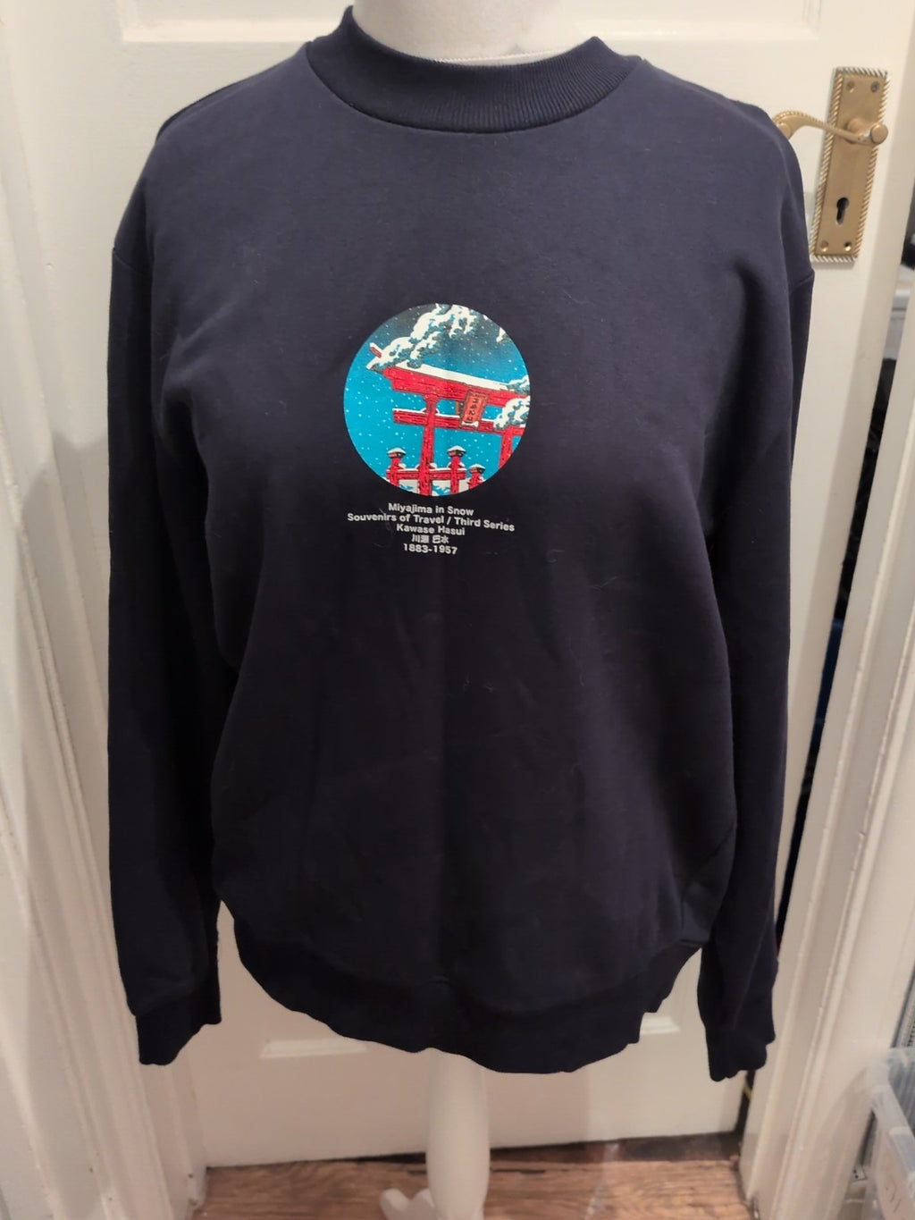 Musee D'art Large Navy Print Jumper Pullover