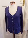 Ladies Laxy Jacks Size 8 Purple V Neck Cardigan