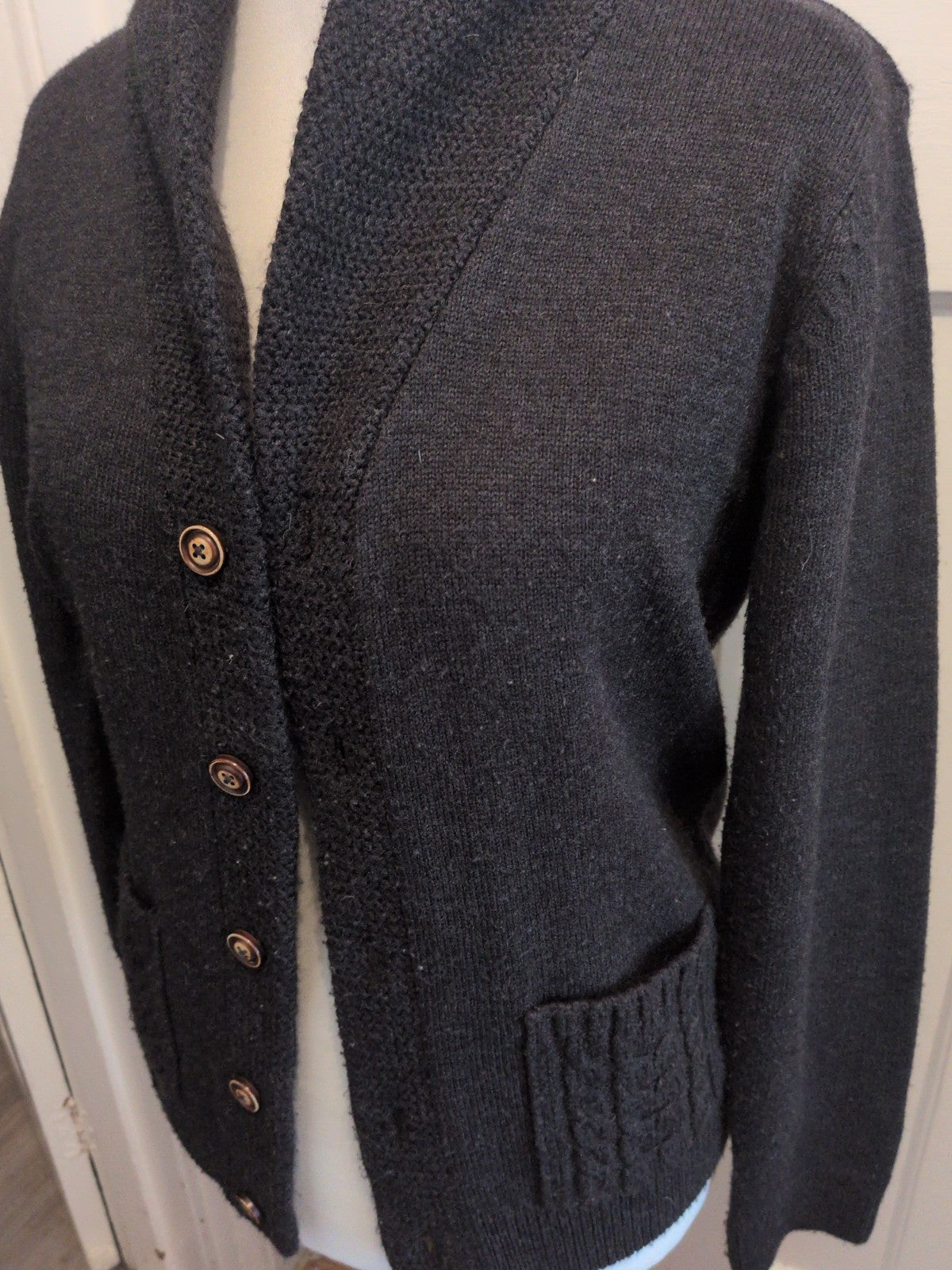 River Island Small Charcoal Buttoned Cardigan