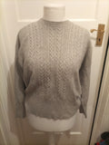 Marks And Spencer Medium Grey Patterned Jumper Mark On Front
