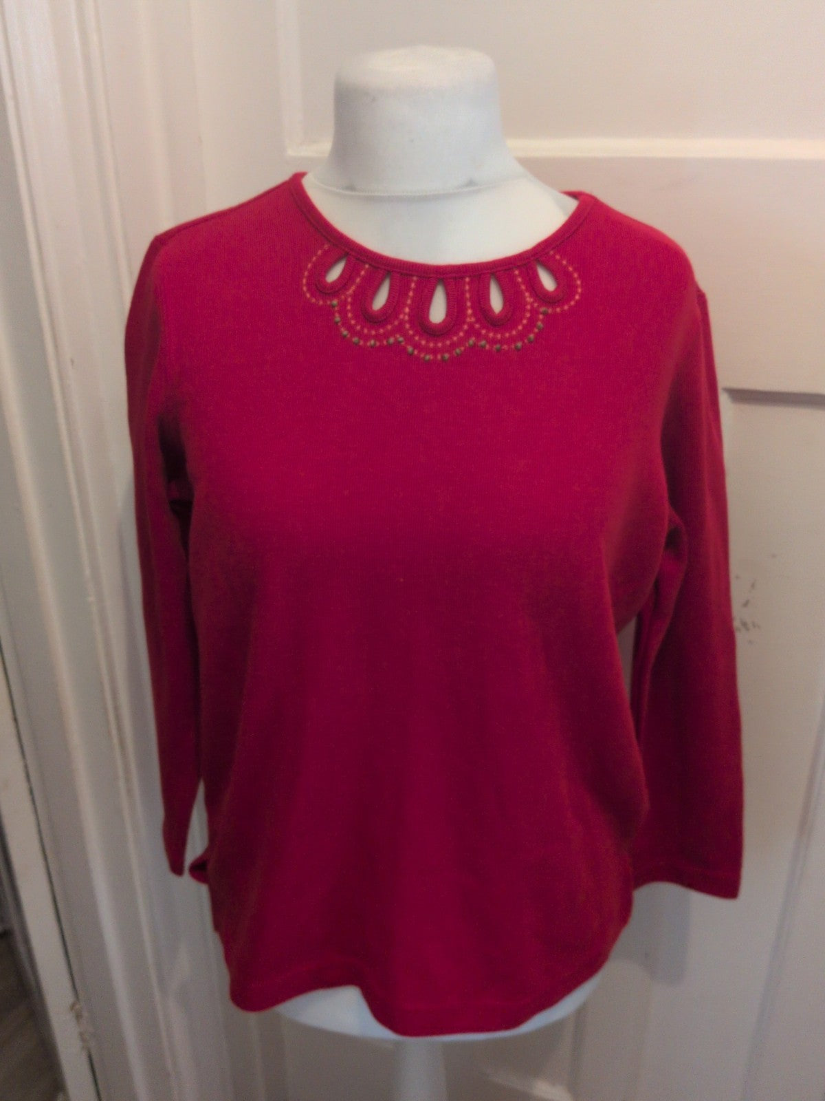 BM Casual Medium Red Long Sleeve Blouse/Jumper