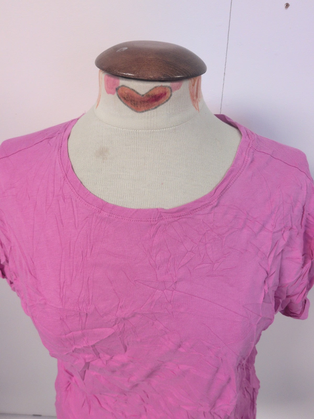 Ladies Marks And Spencer Size Medium Pink Short Sleeve Tshirt
