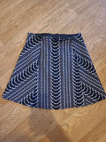 Ladies Zara Trafaluc Size Medium Navy/White Elasticated Skirt