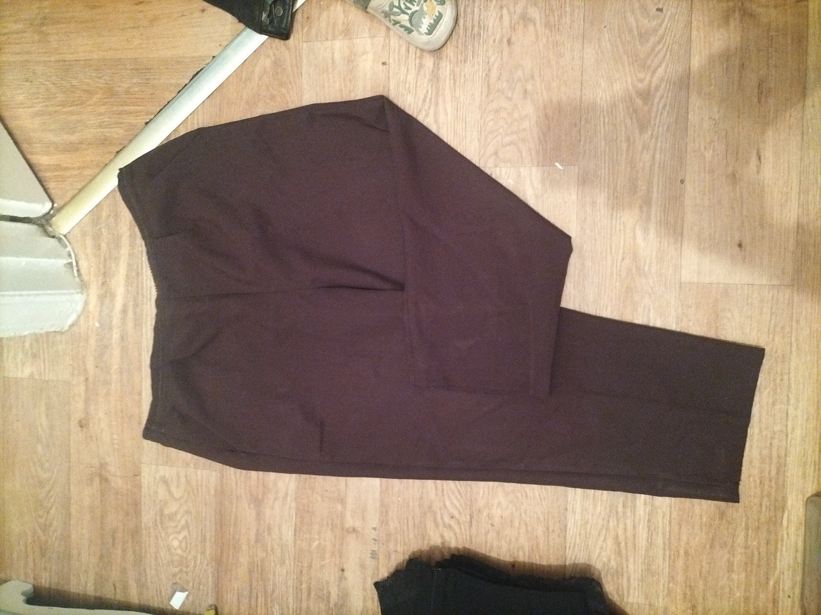 Ladies Bm Size 18 Brown Elasticated Smart Trousers