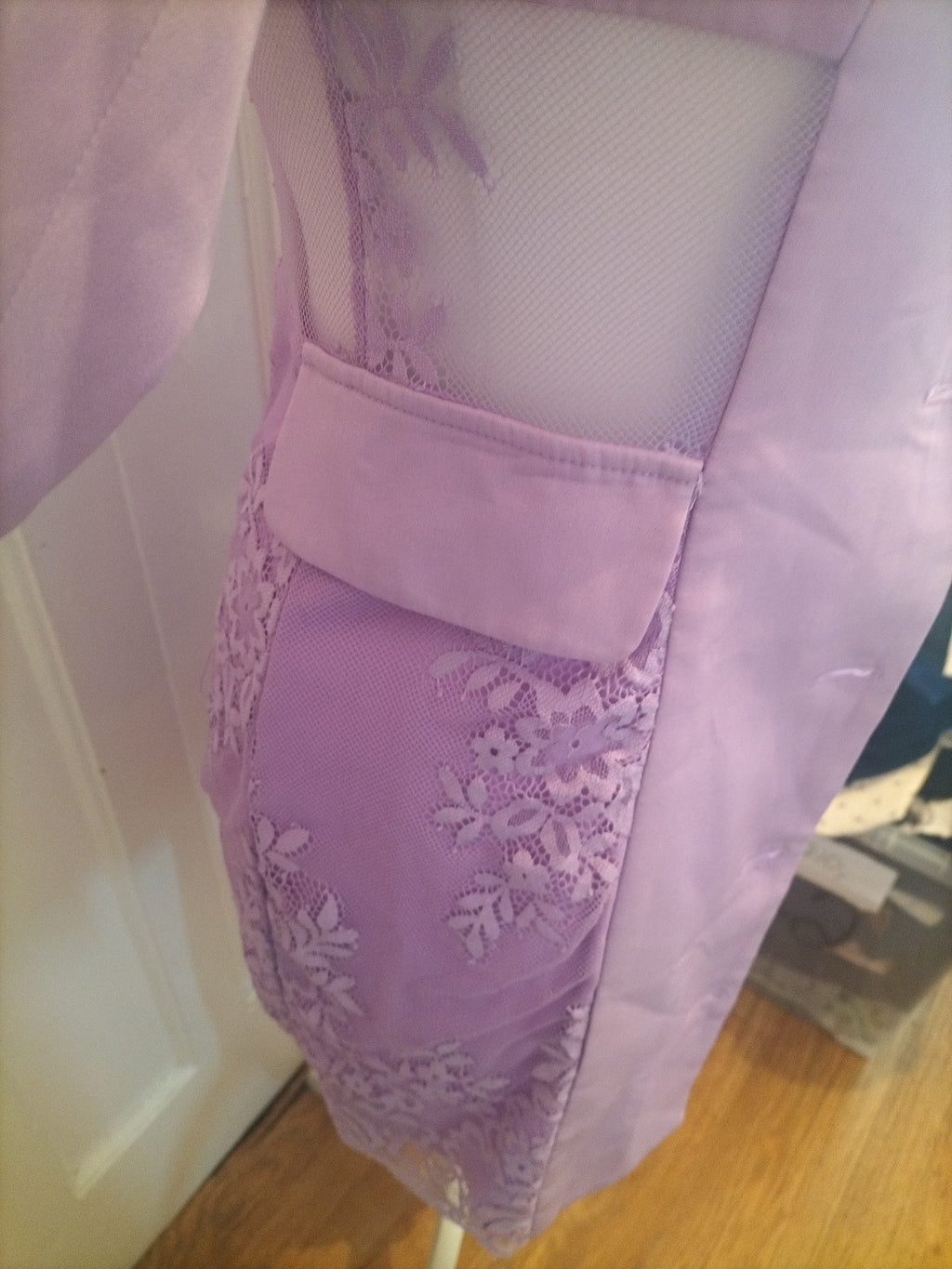 Ladies Missguided Size 6 Lilac Lace Blazer Dress
