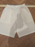 Beslika Large White Elasticated Shorts