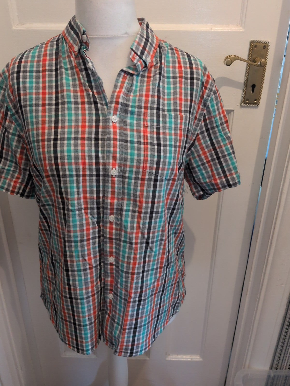 George Casual Outfitters Large Multi Check Short Sleeve Shirt