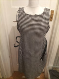 Ladies Next Size 12 Black And White Belted Lined Sleeveless Dress