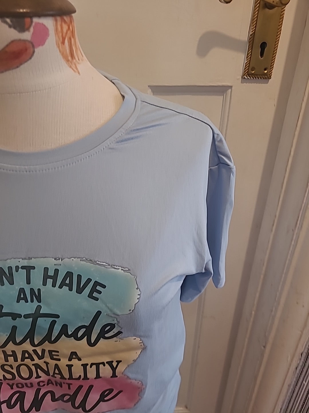 Girls 12 Years Pale Blue Short Sleeved Tshirt