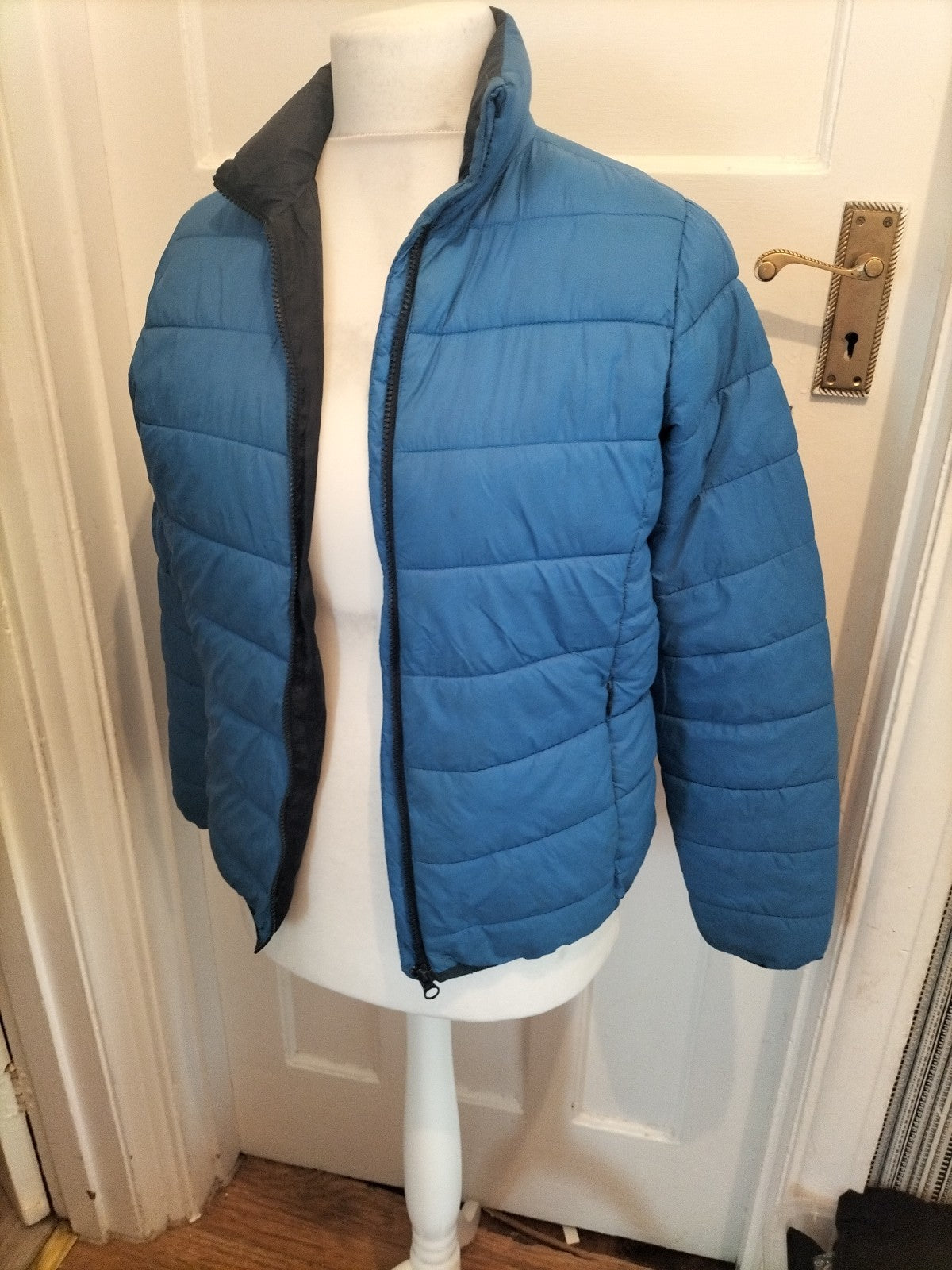 Mens Pepperts Size To Fit 164 Blue Zipped Long Sleeve Puffer Jacket