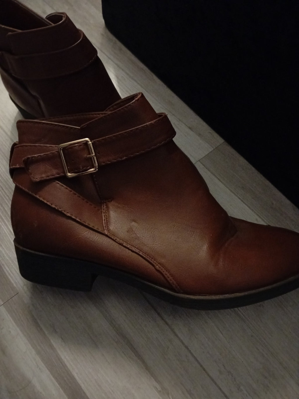 Ladies Tan Ankle Boots Size 7 Newlook Free Delivery