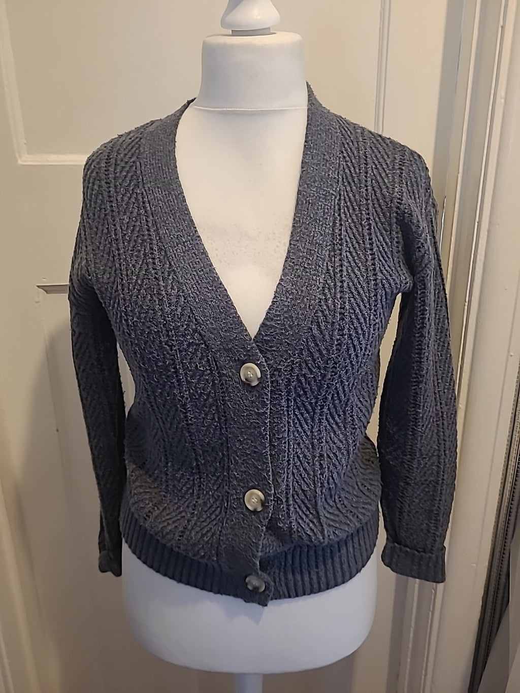 Ladies M&S Collection Size XS Air Force Blue Cardigan