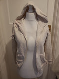 Ladies Primark Size 6-8 Cream/Pale Pink Zipped Hoodie