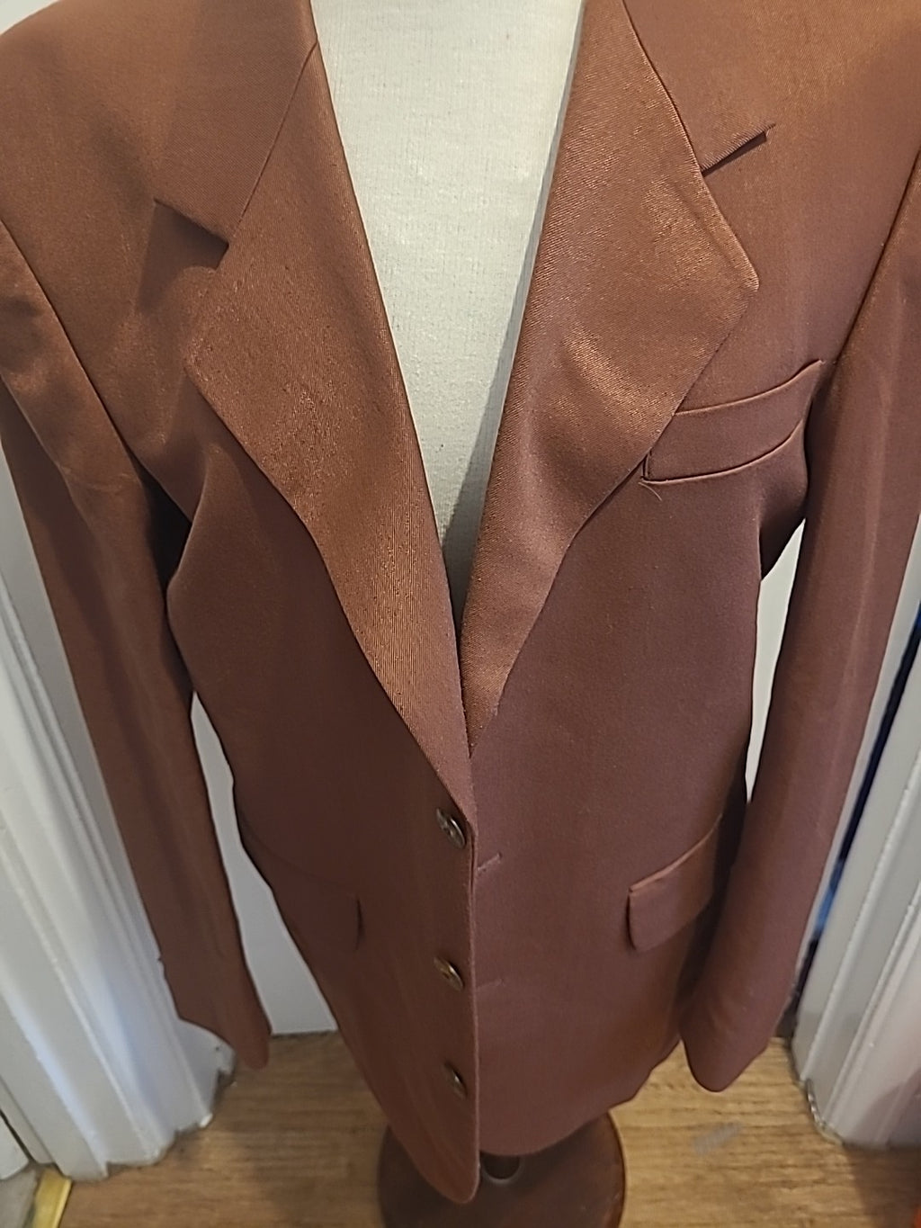 Mens Classic Man Size 38" Purple Lined Suit Jacket