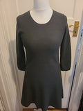 Ladies Fatface Size 10 Grey Long Sleeved A-Line Dress