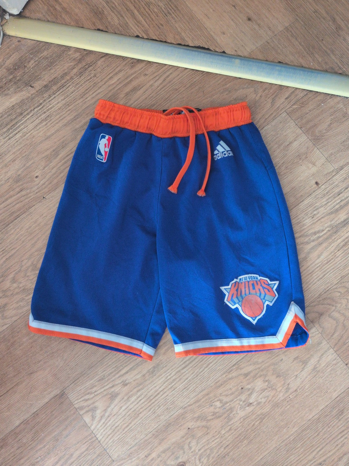Adidas Youth Small Blue And Orange NBA Shorts