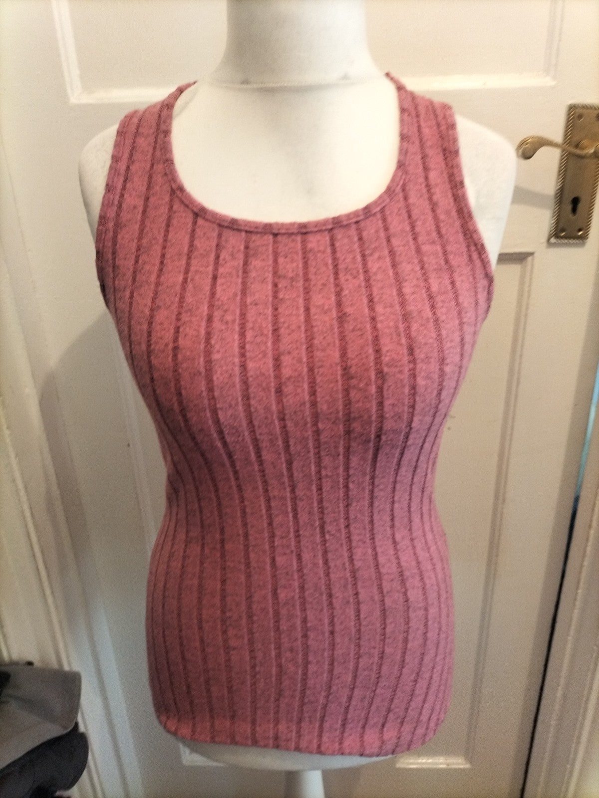 Ladies Size Large Pink Flecked Sleeveless T-shirt