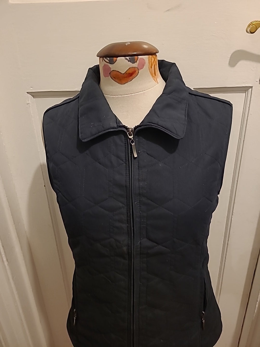 Ladies Grenourville Size Small Navy Sleeveless Jacket
