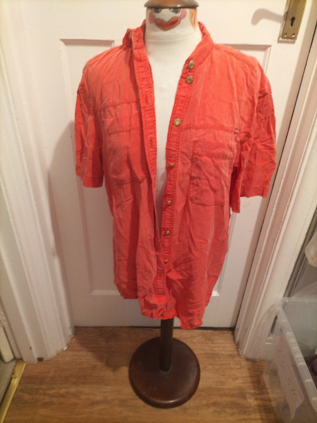 Ladies Betty Barclay Size 12 Peach Buttoned Top