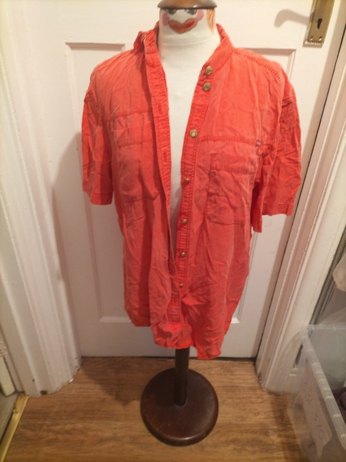 Ladies Betty Barclay Size 12 Peach Buttoned Top