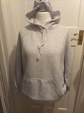 Ladies Primark Size Small 10-12 Grey Pullover Hoodie With Print On Front