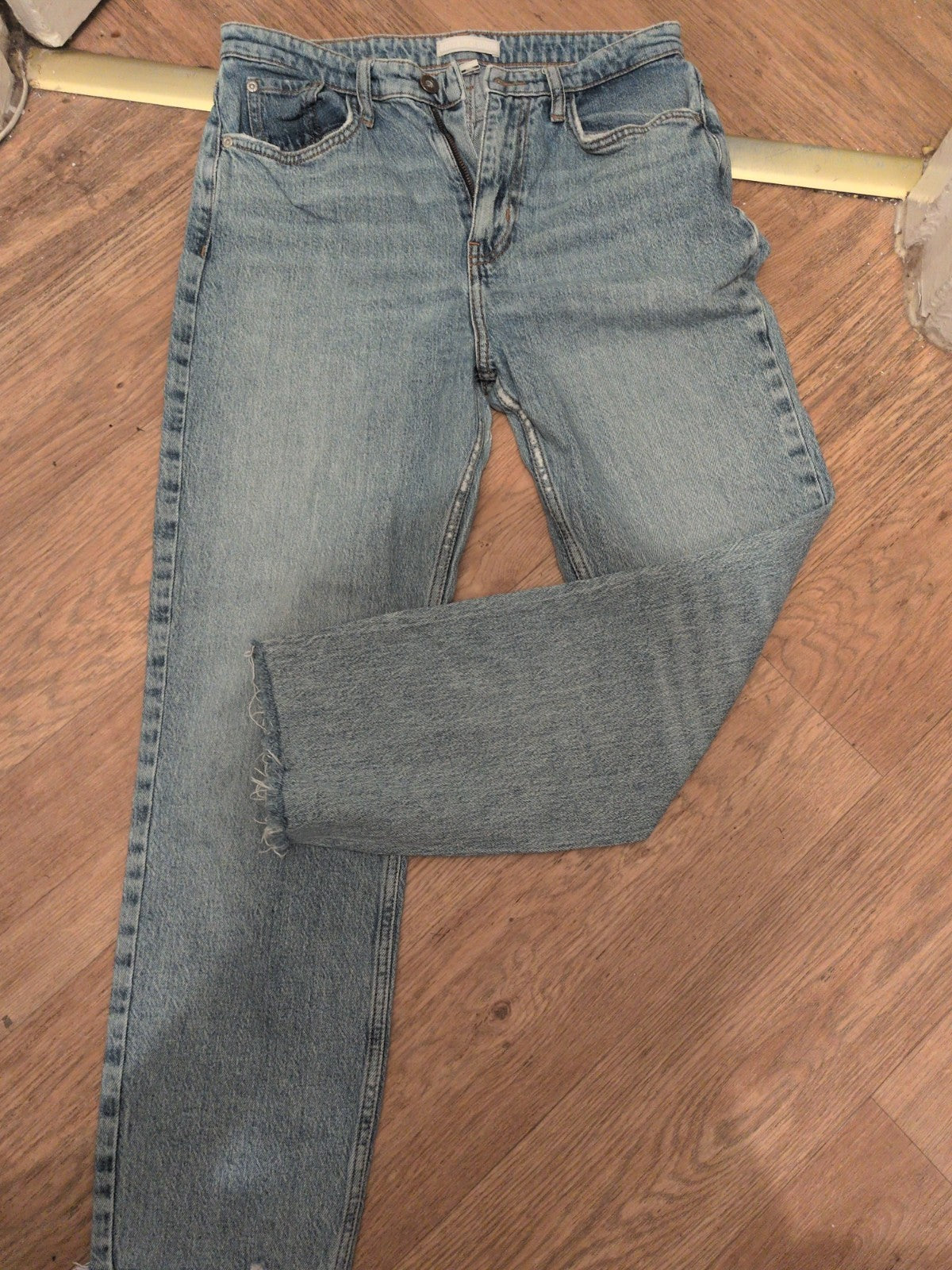 Ladies River Island Size 12 Straight Blue Jeans