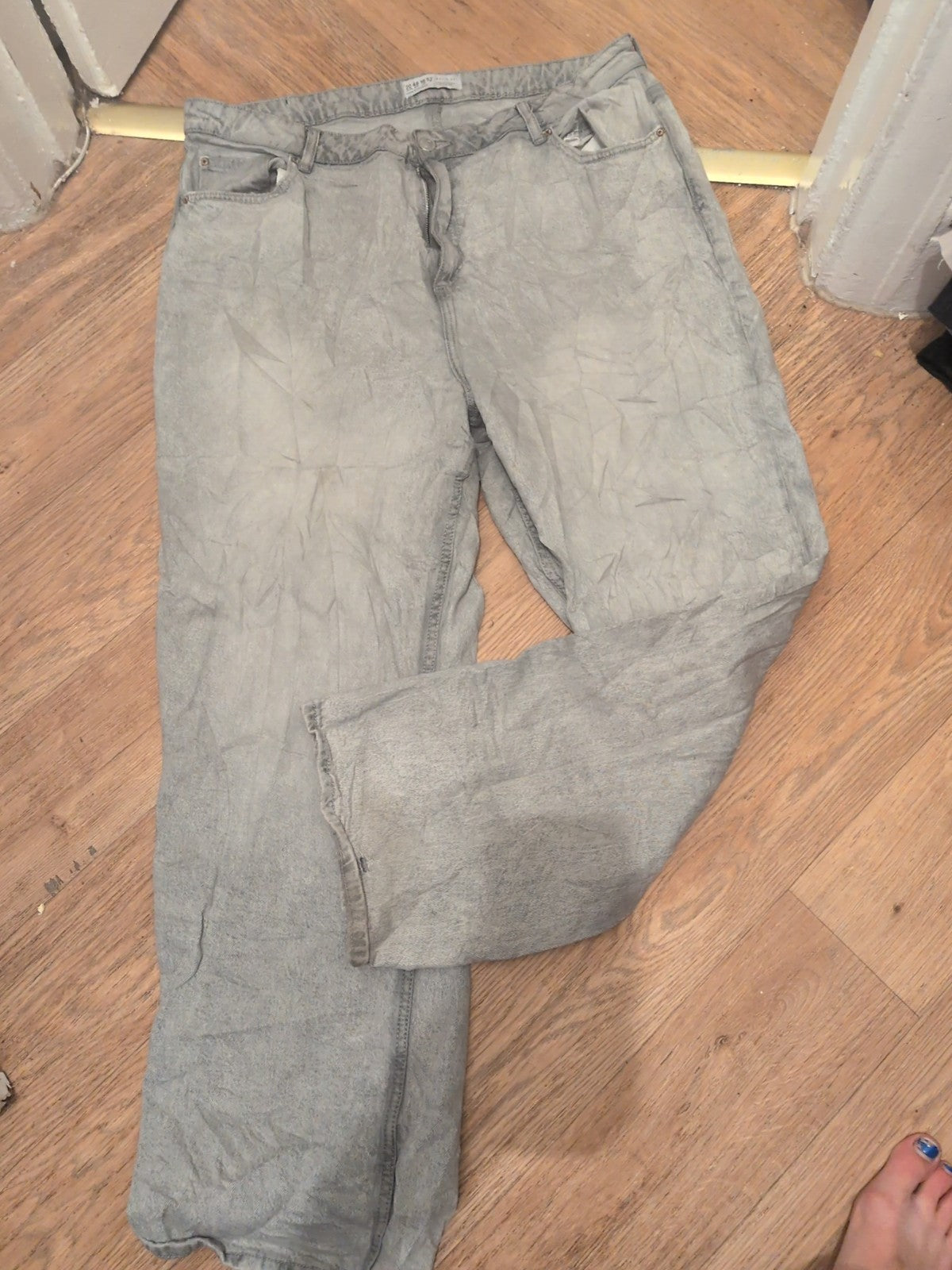 Denim&Co 20 Grey Straight Jeans