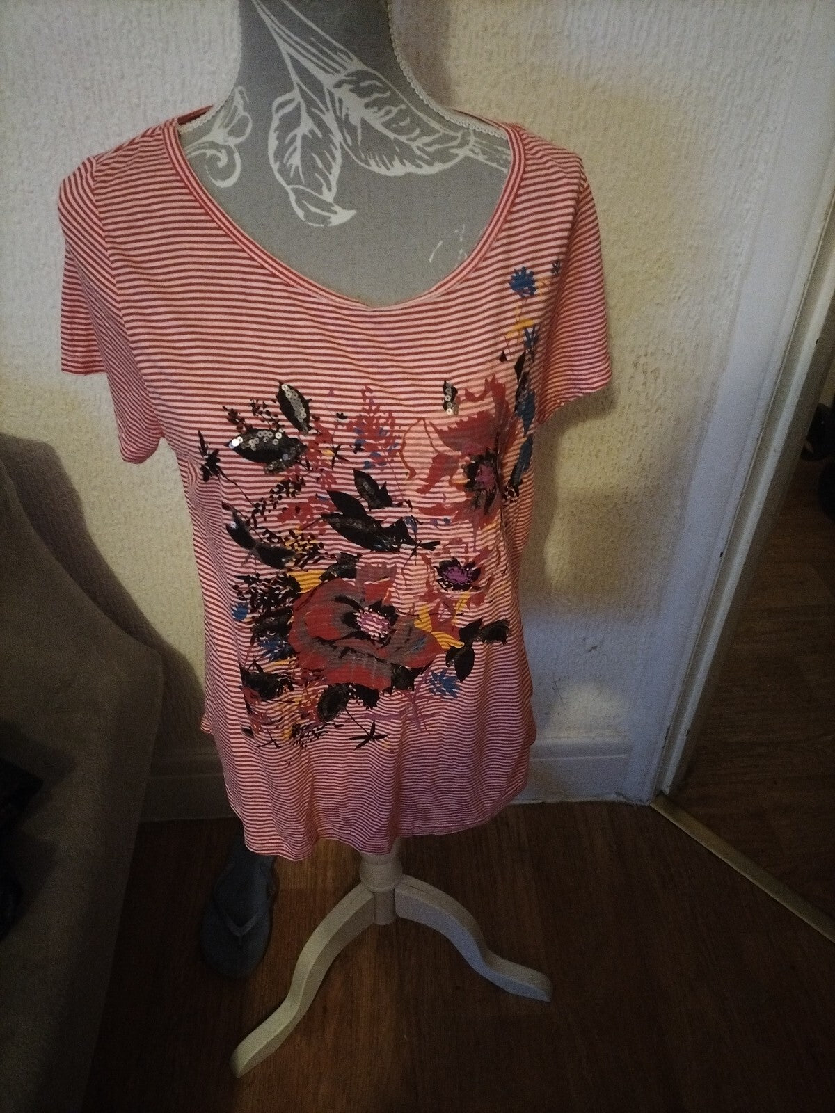 Ladies First Avenue Size Large Brand New Striped Blouse
