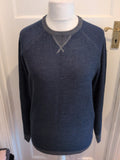 Easy M Navy And Grey Long Sleeve Pullover Jumper