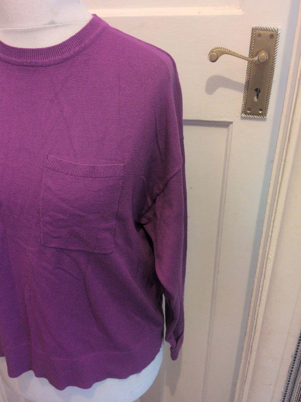 Ladoes Purple Jumper Size 16 TU Round Neck Free Delivery